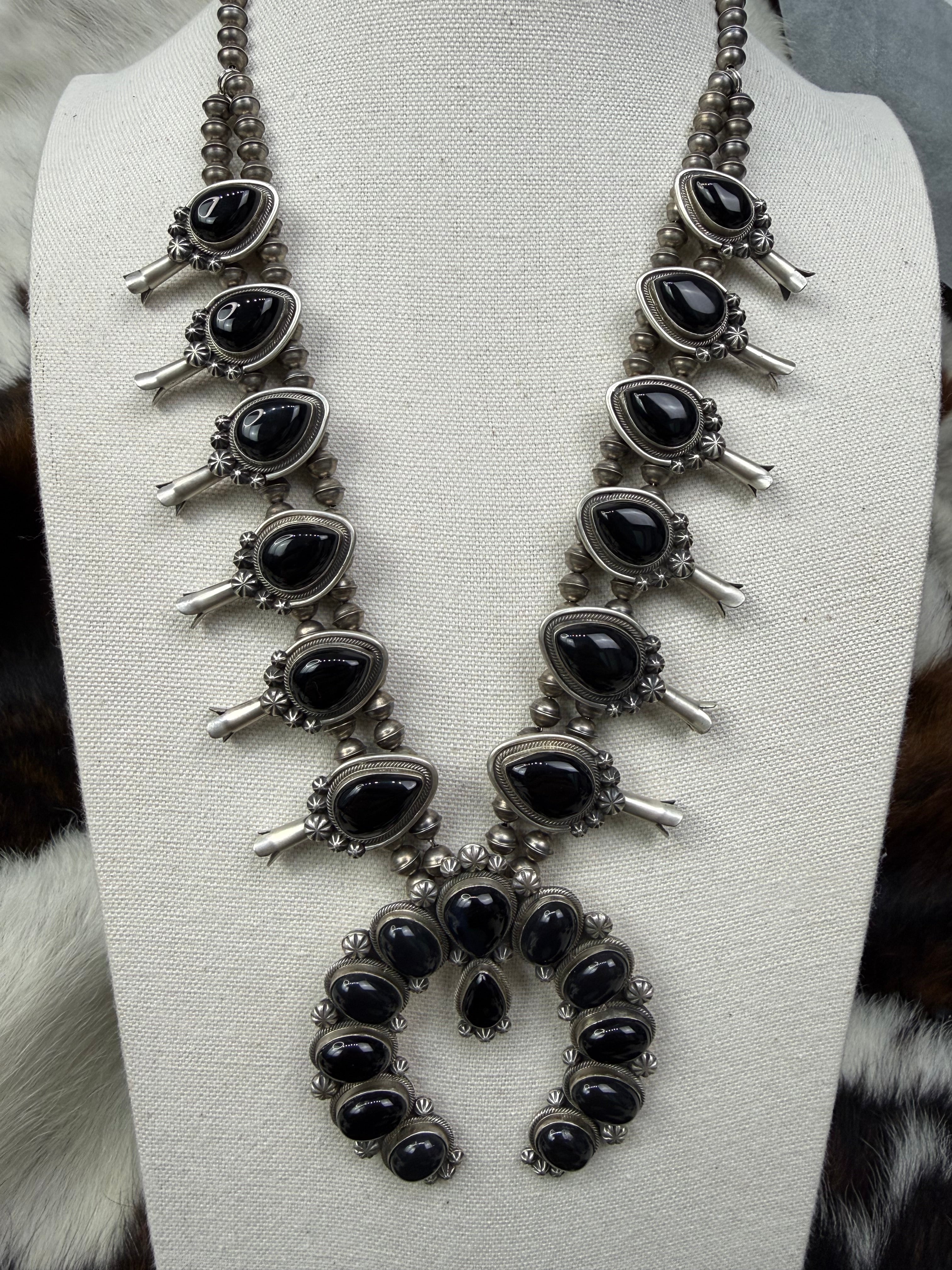 Freddie Maloney Black Onyx Squash Blossom