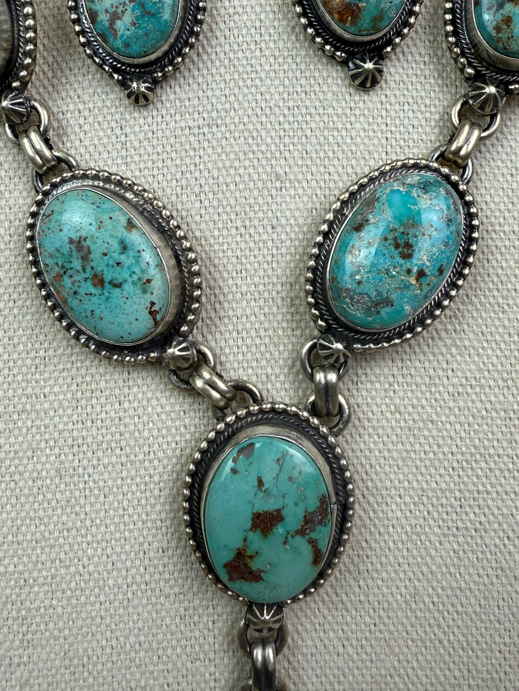 Cordell Platero Cripple Creek Turquoise Lariat Set