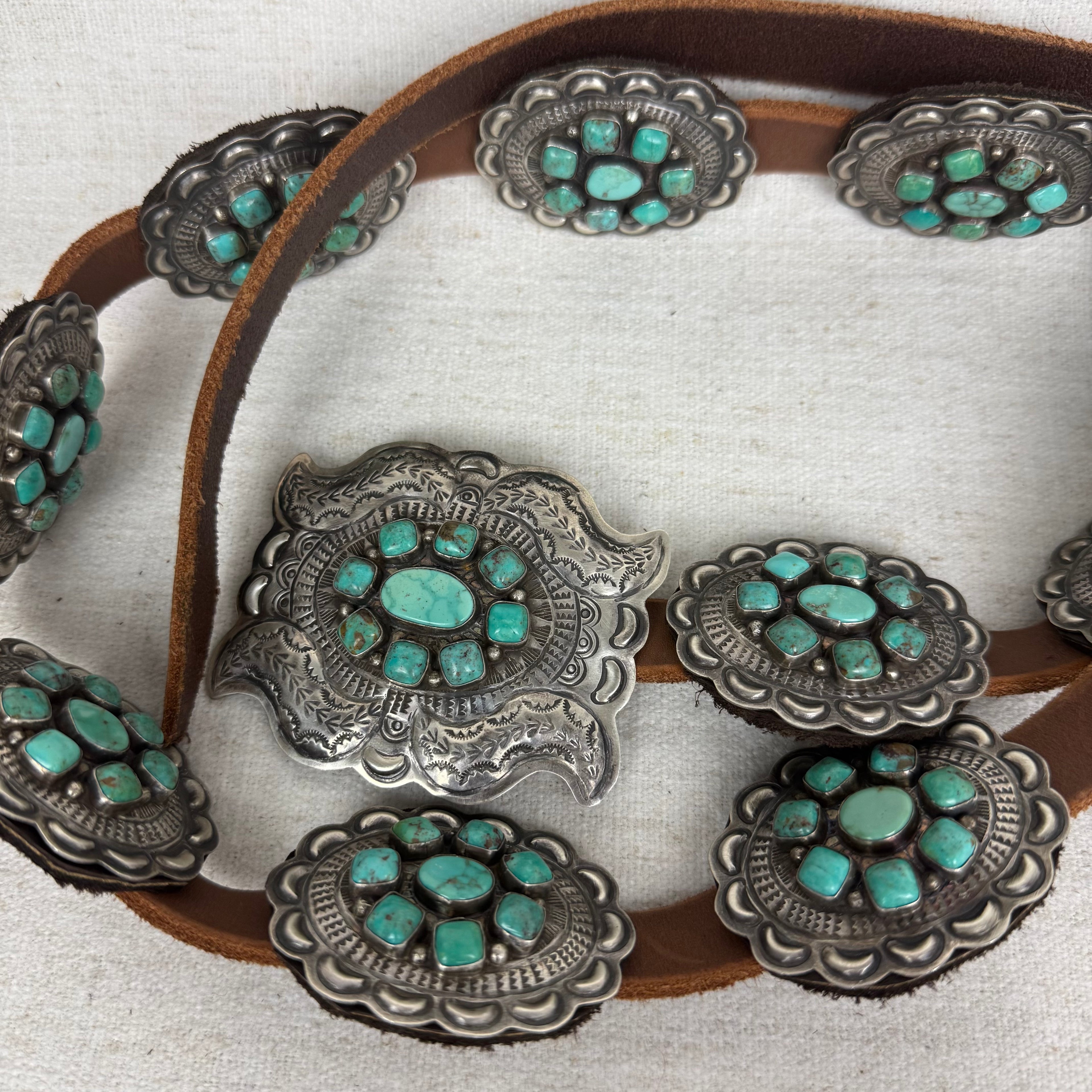 Dan Morgan Turquoise Concho Belt