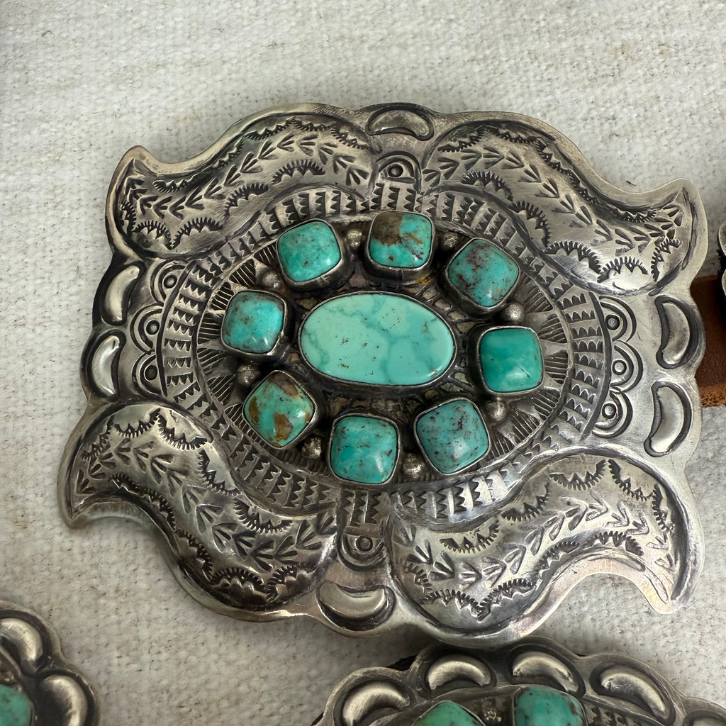 Dan Morgan Turquoise Concho Belt
