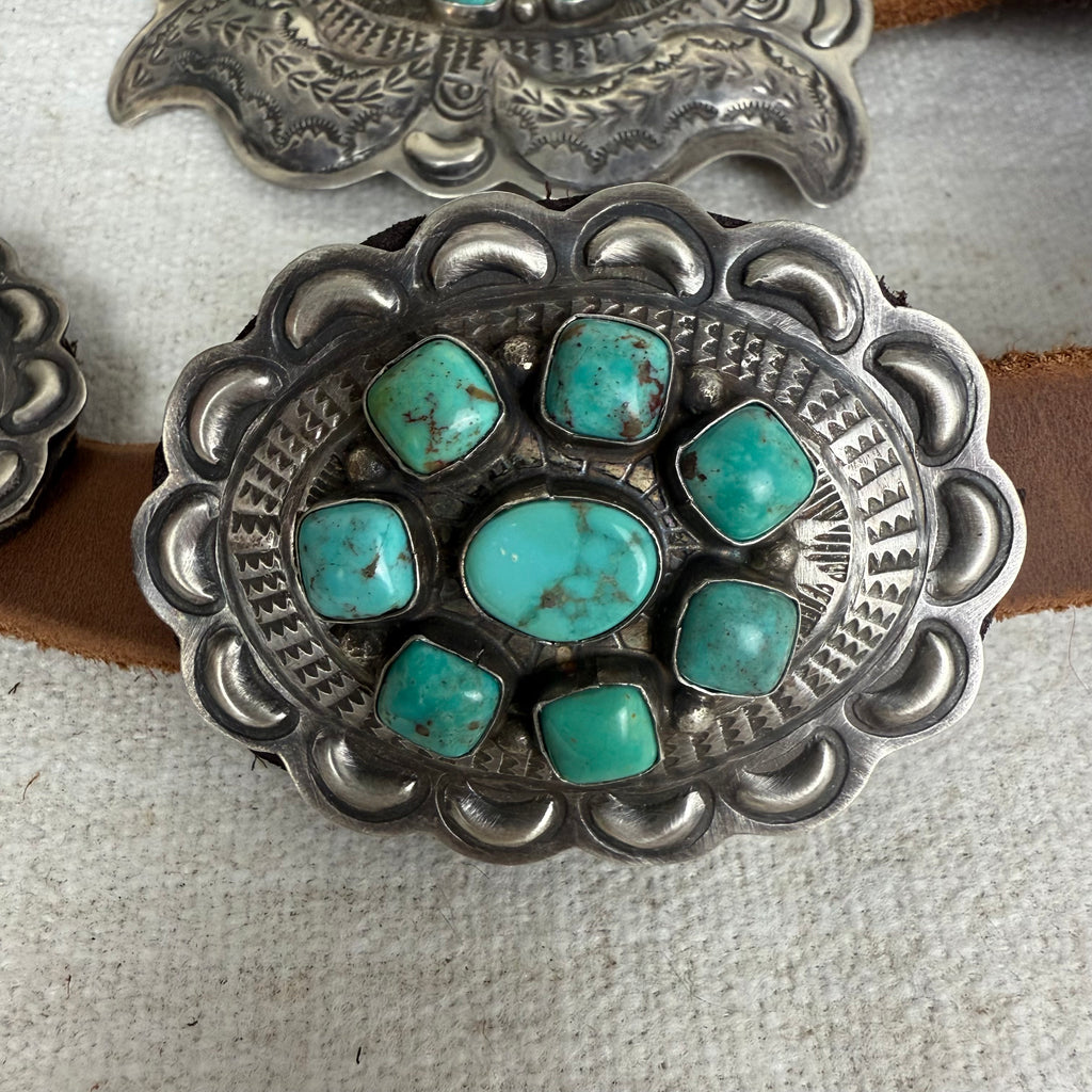 Dan Morgan Turquoise Concho Belt