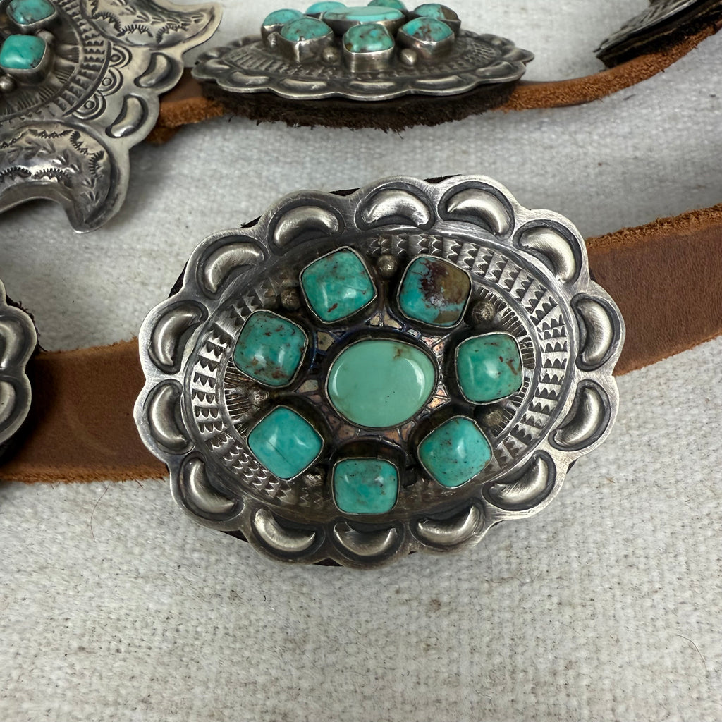 Dan Morgan Turquoise Concho Belt