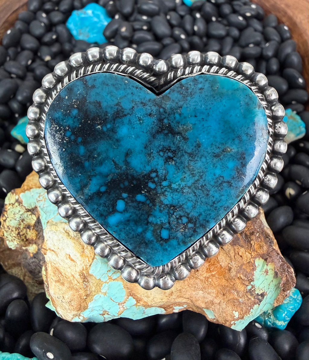 Glenn Livingston Adjustable Turquoise Heart Ring