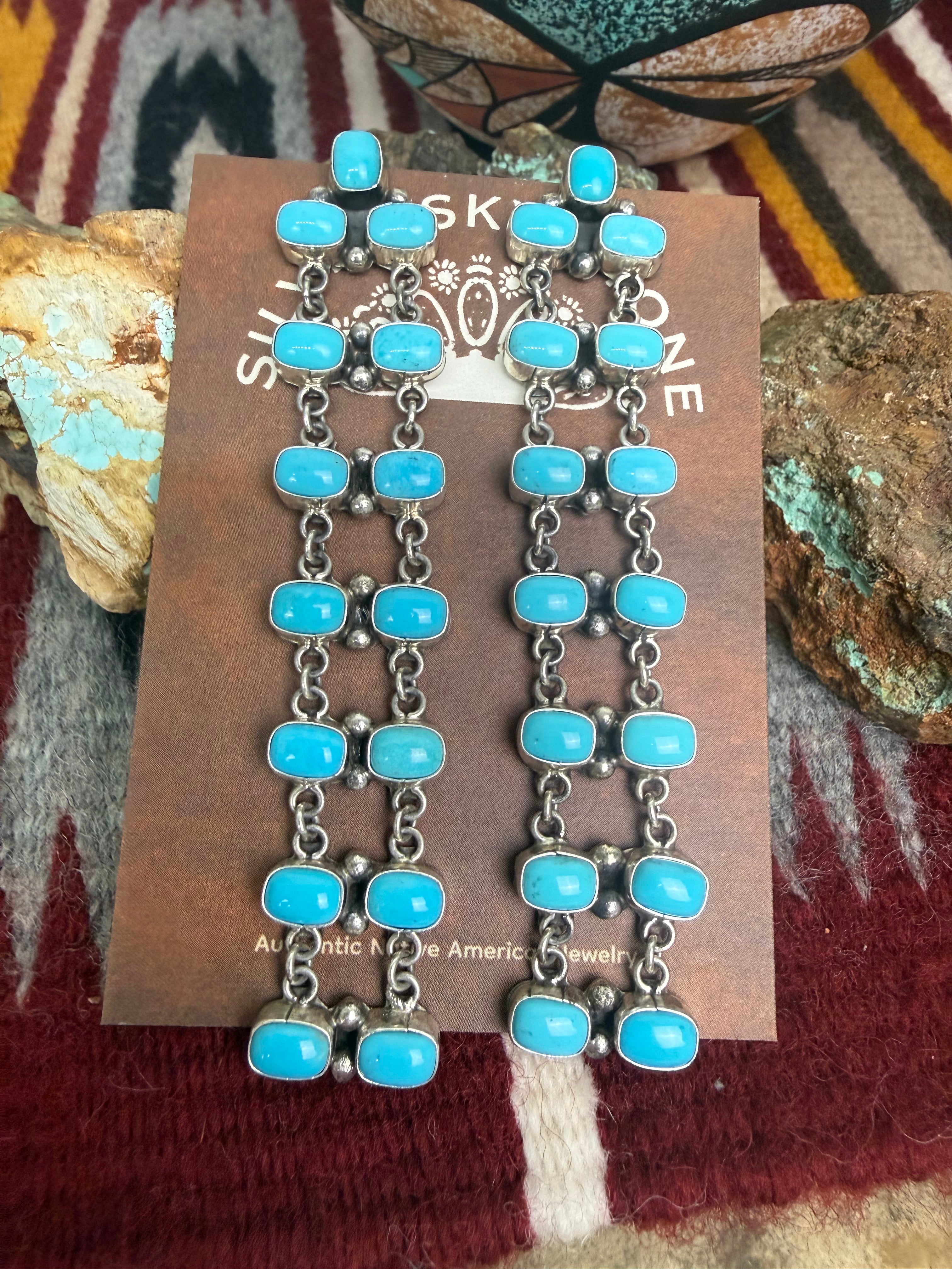 Turquoise Link Earrings