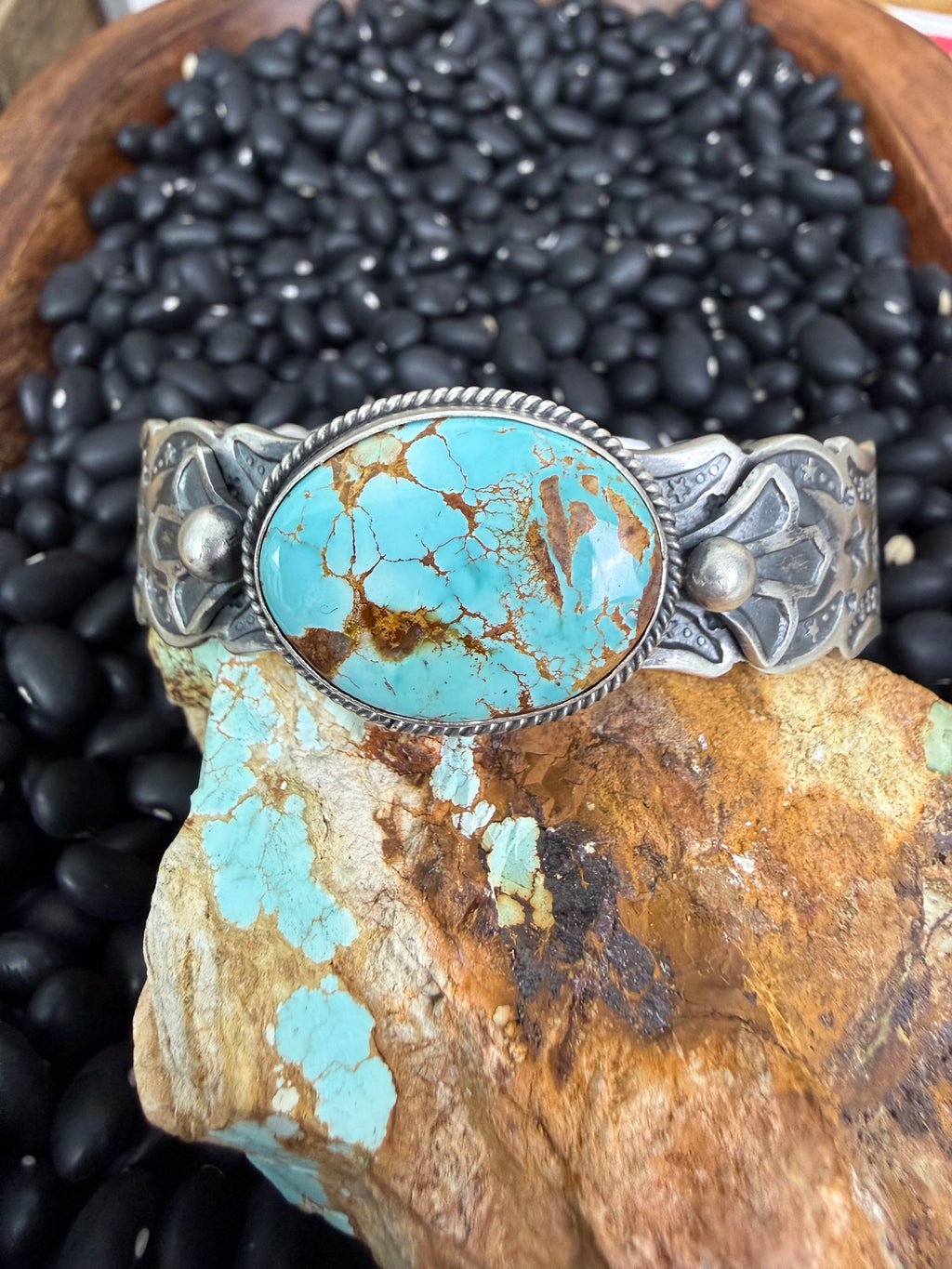 Bo Reeves Royston Turquoise Cuff Adjustable