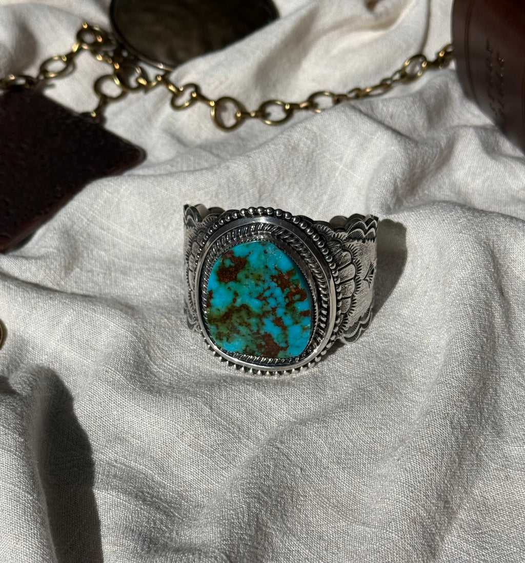 Glenn Livingston Turquoise Cuff Bracelet Size 6