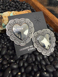 Sunshine Reeves Heart Earrings Post ￼