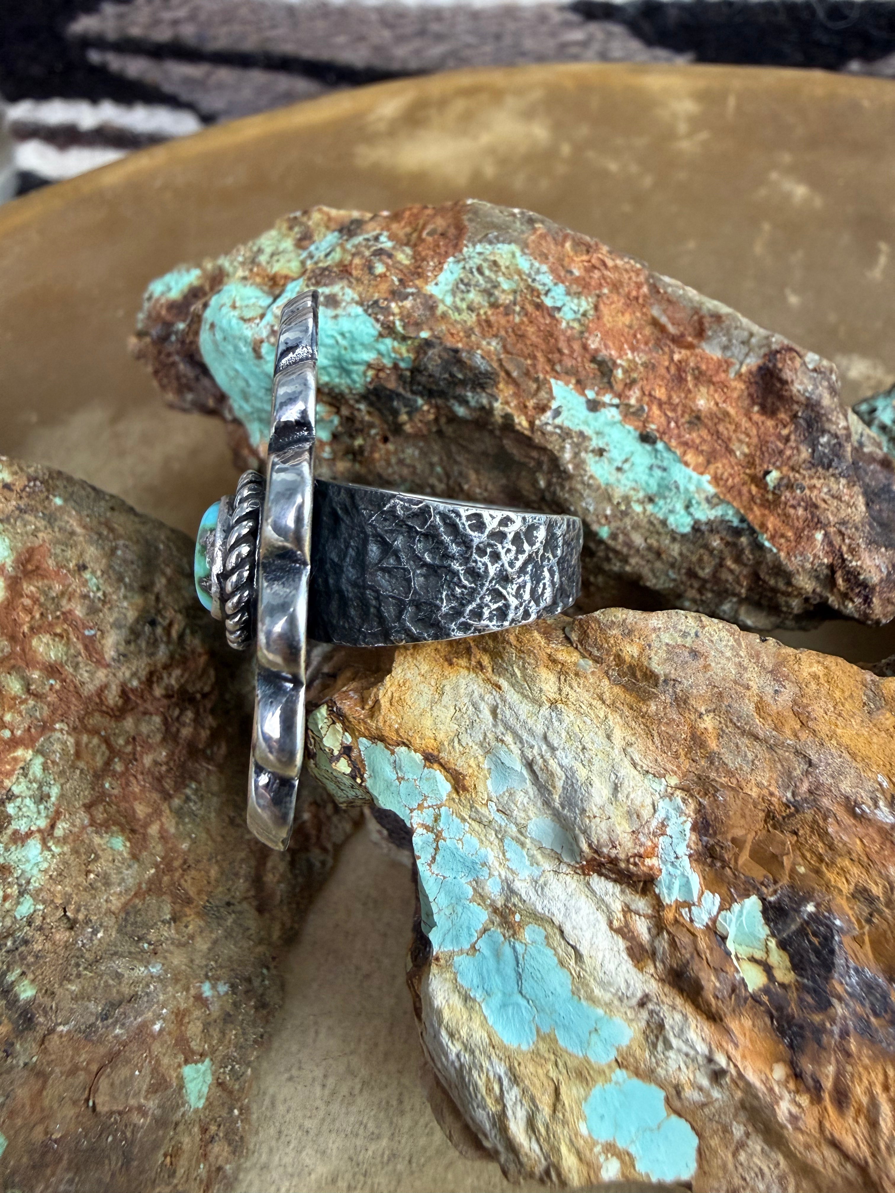 Sonoran Turquoise Ring Sz 8.5 by Aaron Anderson