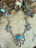 Turquoise Sterling Silver Statement Necklace